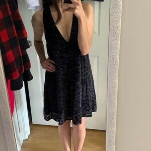 Wilfred Black V-Neck Swing Dress